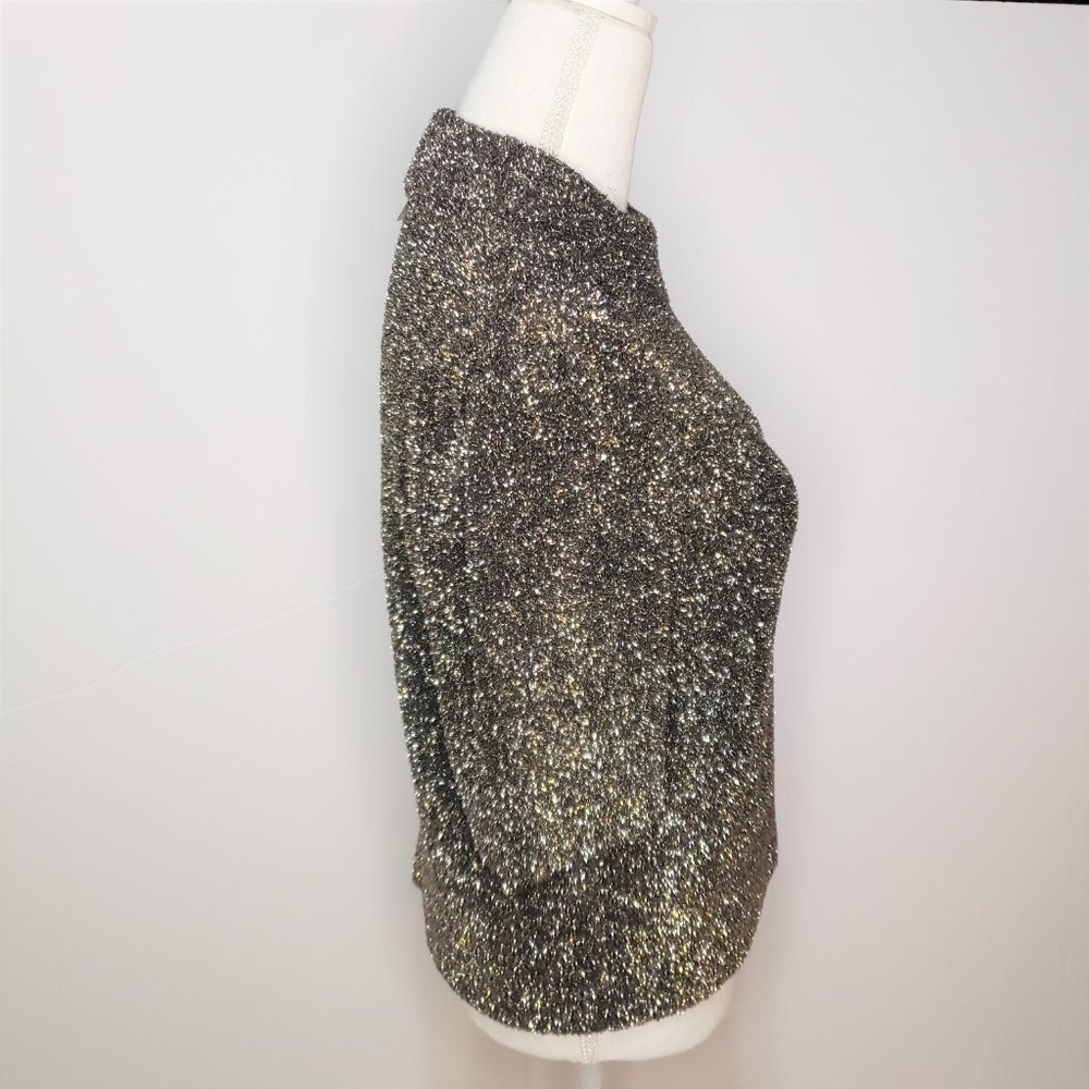 NWT Kate Spade Metallic Pinup Retro Sweater top - Picture 3 of 8